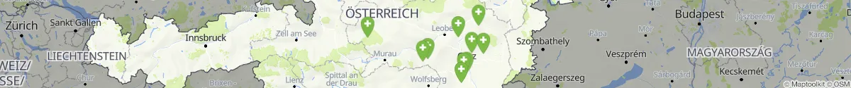 Map view for Pharmacy emergency services in Steiermark